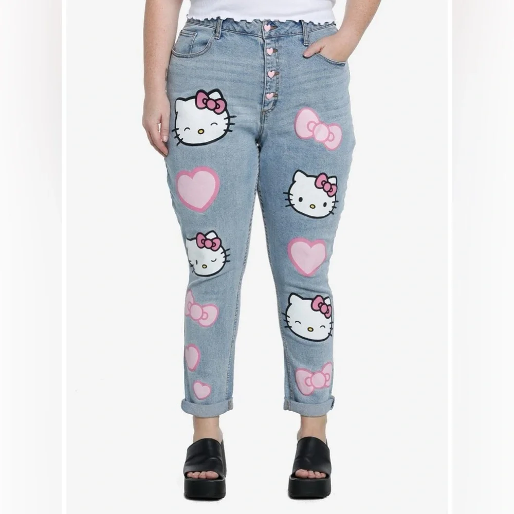 Sanrio hello kitty high waisted skinny jeans nwot